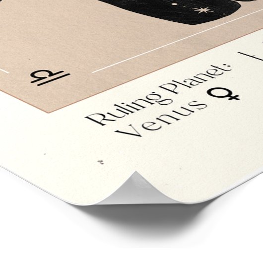 Libra Feminine Zodiac Poster (Ecke)