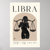 Libra Feminine Zodiac Poster (Vorne)