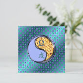 Libra & Fire Dog Karte (Stehend Vorderseite)