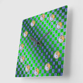 Libra & Fire Goat Quadratische Wanduhr (Winkel)