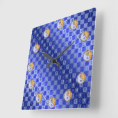 Libra & Fire Ox Quadratische Wanduhr (Winkel)