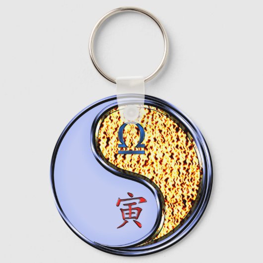 Libra & Fire Tiger Schlüsselanhänger (Rückseite)