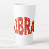 Libra - Firey Orange Yellow Blue Milchtasse (Vorderseite)