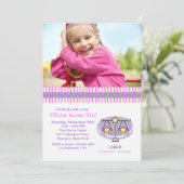 Libra Foto Geburtstagsparty Einladung (Stehend Vorderseite)