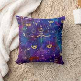 Libra Galaxy Throw Kissen