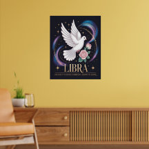 Libra Geboren bis glänzendes Poster