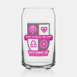 Libra Geburtstags-Emblem™ für 1.-23. Oktober Dosenglas