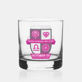 Libra Geburtstags-Emblem™ für 1.-23. Oktober Whiskyglas