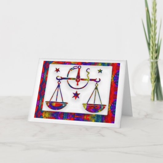 Libra Geburtstagskarte Karte (Vorderseite)