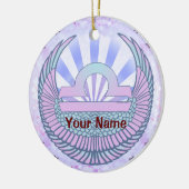 Libra Geburtstagsschmuck Keramik Ornament (Links)