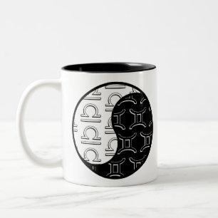 Libra Gemini Yang zodiac Paar Zweifarbige Tasse