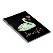Libra Geschenk: Swan-Symbol-Notebook Notizblock (Rechte Seite)
