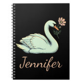 Libra Geschenk: Swan-Symbol-Notebook Notizblock (Vorderseite)