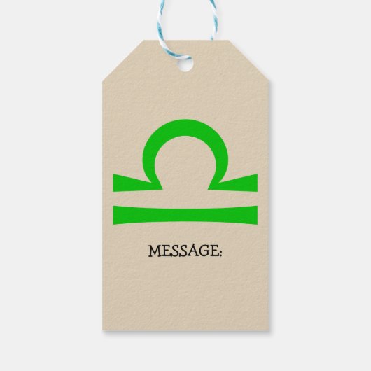 Libra Geschenkanhänger (Rückseite)