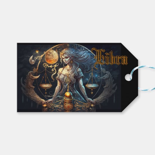 Libra Geschenkanhänger (Vorderseite (Horizontal))