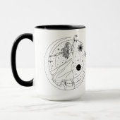 Libra Girl 15oz Black Rim Tasse (Links)