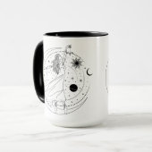 Libra Girl 15oz Black Rim Tasse (Vorderseite Links)