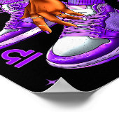 Libra Girl Birthday Black Woman Sneakers Zodiac Si Poster (Ecke)