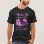 Libra Girl Birthday High Heels Drilling Lippen But T-Shirt (Vorderseite)