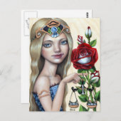 Libra Girl Postkarte (Vorne/Hinten)