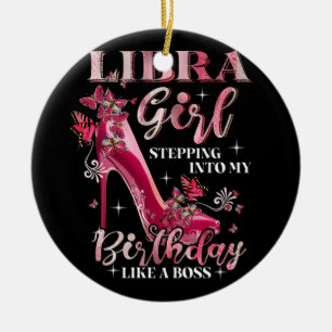 Libra Girl tritt in meinen Geburtstag ein wie ein Keramik Ornament
