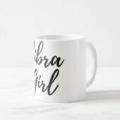 Libra Girl Zodiac Astrologisches Schildhoroskop Bi Kaffeetasse (VorderseiteRechts)