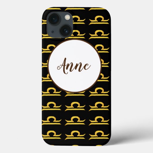 Libra, Gleichgewicht Golden Zodiac Zeichen Persona Case-Mate iPhone Hülle (Rückseite)