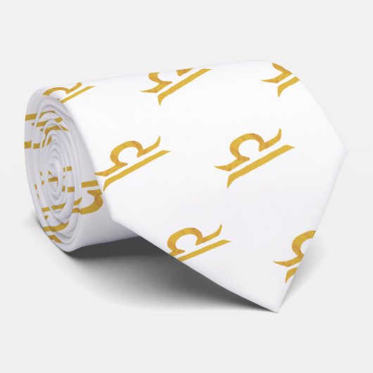 Libra, Gleichgewicht Goldenes Sternzeichen Krawatte (Gerollt)