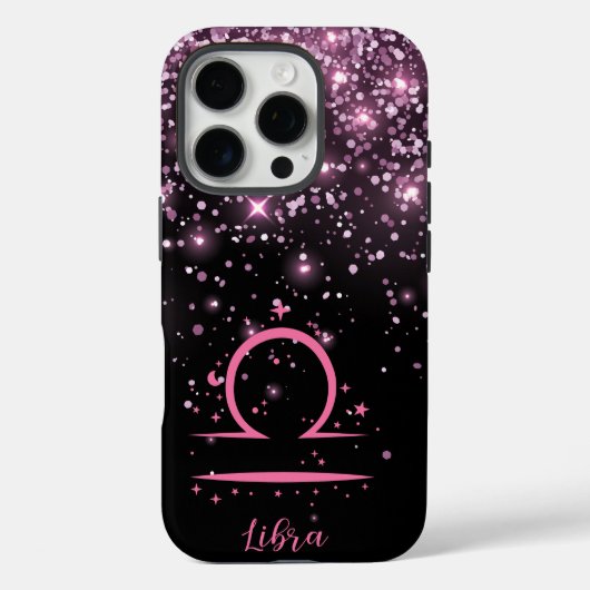 Libra-Glitzer - Print Phone Case (Rückseite)