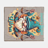 Libra Gnome Fleece Blanket, Zodiac Libra Blanket (Vorderseite (Horizontal))