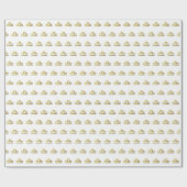 Libra-Gold im Schnee Geschenkpapier (Flach)