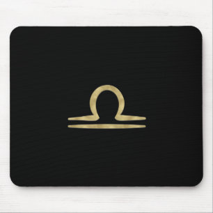 LIBRA Gold September Geburtstagsastrologie Mousepad