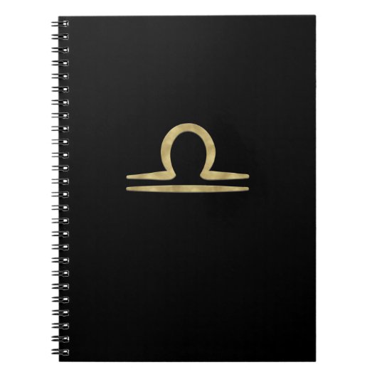 LIBRA Gold September Geburtstagsastrologie Notizblock (Vorderseite)