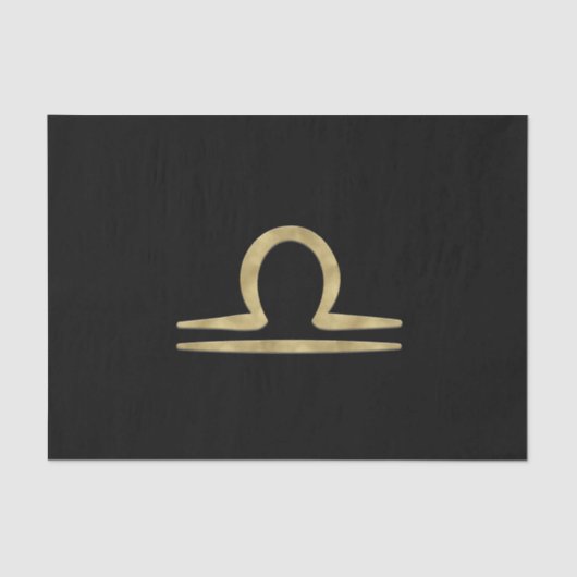 LIBRA Gold September Geburtstagsastrologie Seidenpapier (Vorderseite)