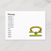 LIBRA GOLD ZODIAC JEWEL Green Emerald Visitenkarte (Vorderseite)