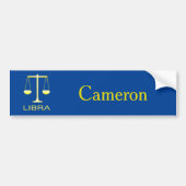 Libra Golden Scales Sign Custom Autoaufkleber (Vorne)