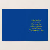 Libra Golden Scales Sign Custom Geburtstag Folienkarte (Innenseite)