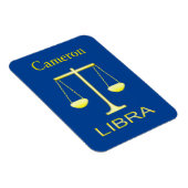 Libra Golden Scales Sign Custom Magnet (Rechte Seite)