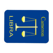 Libra Golden Scales Sign Custom Magnet (Horizontal)