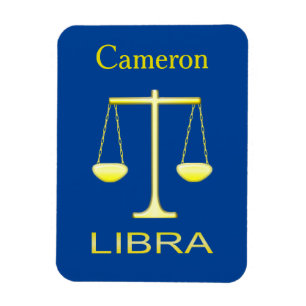 Libra Golden Scales Sign Custom Magnet