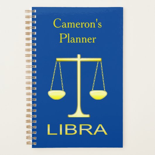 Libra Golden Scales Sign Custom Planer (Vorderseite)