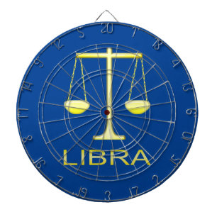 Libra Golden Scales Sign Dartscheibe