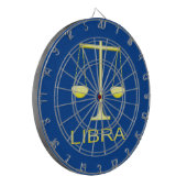 Libra Golden Scales Sign Dartscheibe (Vorderseite Links)