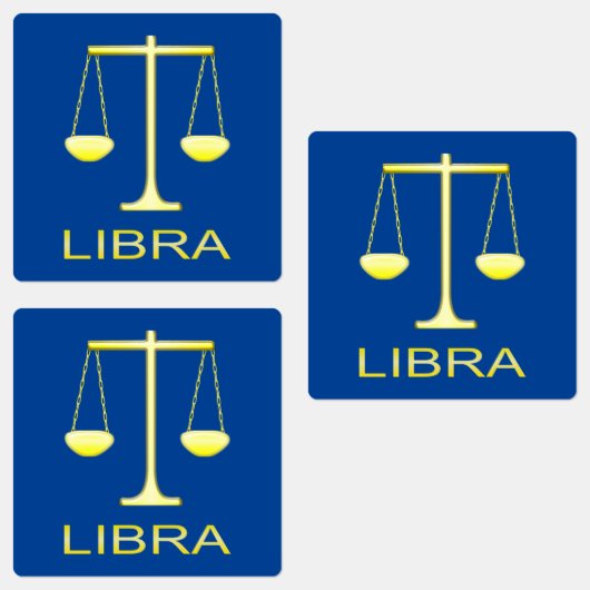 Libra Golden Scales Sign Etiketten (Gruppe)