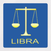 Libra Golden Scales Sign Etiketten (Design 1)