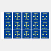Libra Golden Scales Sign Etiketten (Blatt)