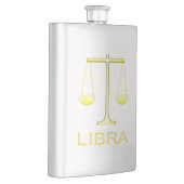 Libra Golden Scales Sign Flachmann (Rechts)