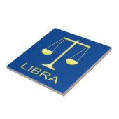 Libra Golden Scales Sign Fliese (Seite)