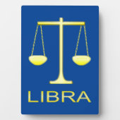 Libra Golden Scales Sign Fotoplatte (Vorderseite)