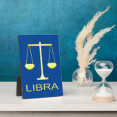 Libra Golden Scales Sign Fotoplatte (Seite)